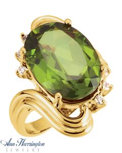 14k Yellow or White Gold 16x12 mm Oval Ring Setting