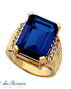 14k Yellow or White Gold 16x12 mm Emerald Ring Setting