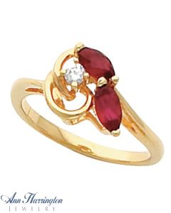 14k Yellow or White Gold Marquise Ring Setting