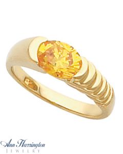 14k Yellow or White Gold Oval Bezel Set Ring Setting, 14k Yellow or White Gold Oval Bezel Set Ring Setting, G667