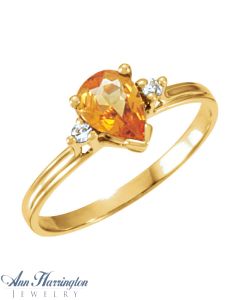 14k Yellow or White Gold 5x3, 6x4, 7x5, 8x5, 9x6, 10x7 and 12x8 mm Pear Shape Ring Setting