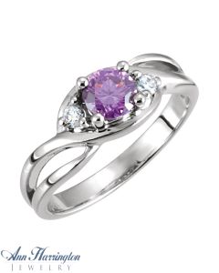 14k White or Yellow Gold 5.2 mm Round Ring Setting, G705
