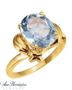 14k Yellow or White Gold 11x9 mm Oval Ring Setting