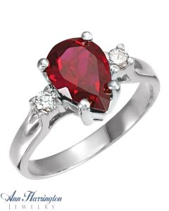 14k Yellow or White Gold Pear Shape Ring Setting