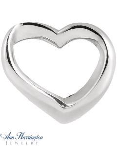 14k White or Yellow Gold 10 x 11 mm Heart Pendant Slide