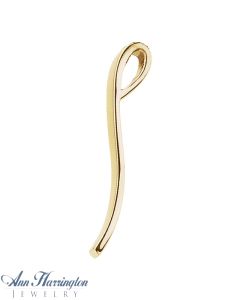 14k Yellow or White Gold 34 x 5 mm Pendant Slide