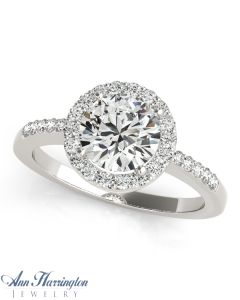 14k White or Yellow Gold 1/6-1/4 ct tw Diamond Antique Style Semi Mount Ring,  4, 5, 6, 7, 8 & 9 mm Round Setting, H3499