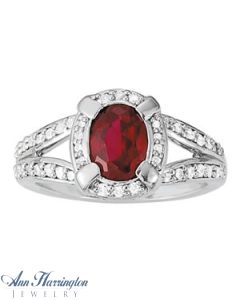 14k White or Yellow Gold 1/3 ct tw Diamond Antique Style Engagement Ring, 7x5 mm Oval Semi Setting, H3514