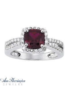 14k White Gold 1/3 ct tw Diamond Pave Antique Style Ring, 7x7 Cushion Cut Semi Setting, H3539