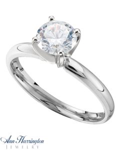14k White or Yellow Gold 1/5 ct Diamond Solitaire Engagement Ring