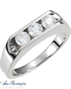 14k Yellow or White Gold Round Men's Solitaire Ring Setting