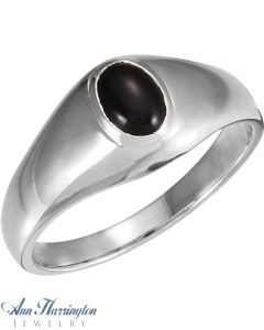 14k White or Yellow Gold 7x5 mm Oval Cut Men's Ring Setting