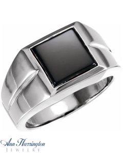 14k White or Yellow Gold 8x8, 10x10 and 12x12 mm Square Men's Ring Setting