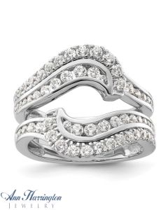 14k White Gold 1 1/5 ct tw Lab Grown Diamond Ring Guard