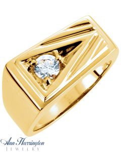 14k Yellow or White Gold 4.1, 5.2 and 5.8 mm Men's Ring Setting, J326