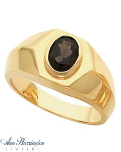 14k Yellow or White Gold 8x6 mm Oval Cut Men's Ring Setting
