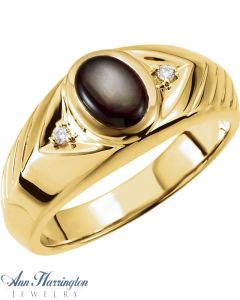 14k Yellow or White Gold 8x6 mm Oval Cut Men's Ring Setting