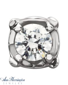 14k White Gold .06-1 ct 4-Prong Round Illusion Box Head, J71