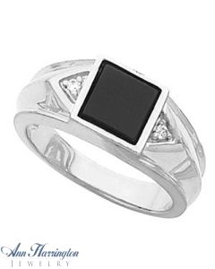 14k White or Yellow Gold 8x8 mm Square Men's Ring Setting, J712