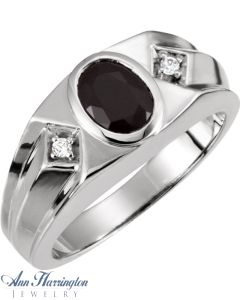 14k White or Yellow Gold 8x6 mm Oval Cut Men's Ring Setting