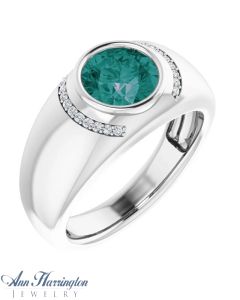 Sterling Silver 4.1 to 15 mm Round Men's Bezel Ring Setting