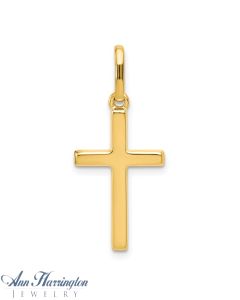 14k White or Yellow Gold 11.5x18.5 mm Cross Pendant, 2117