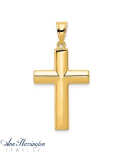 14k White or Yellow Gold 11.5x18.5 mm Cross Pendant, 2117