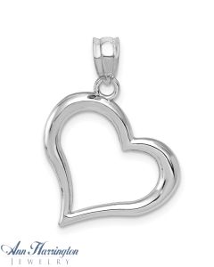14k White or Yellow Gold 8x8 mm Heart Charm , 109