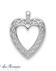 14k White or Yellow Gold 8x8 mm Heart Charm , 109