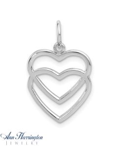 14k White or Yellow Gold 8x8 mm Heart Charm , 109