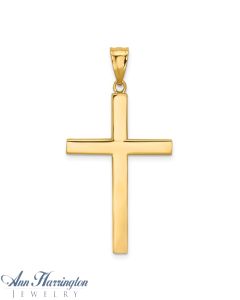 14k Yellow Gold 33x21 mm Latin Cross Pendant