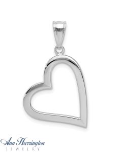 14k White or Yellow Gold 8x8 mm Heart Charm , 109