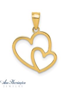 14k White or Yellow Gold 8x8 mm Heart Charm , 109