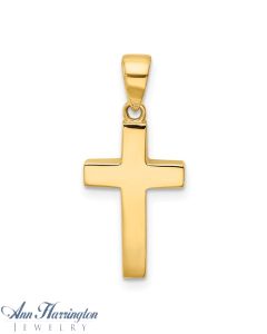 14k Yellow Gold 19x11 mm Cross Pendant