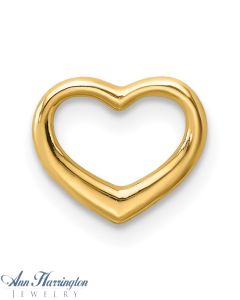 14k White or Yellow Gold 8x8 mm Heart Charm , 109