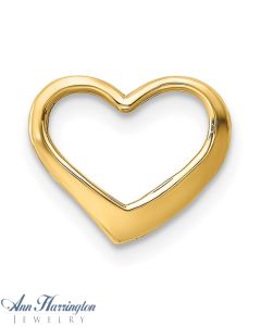 14k White or Yellow Gold 8x8 mm Heart Charm , 109