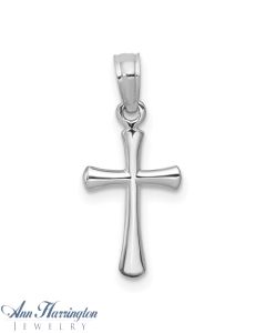 14k White Gold 12.8x9 mm Cross Charm