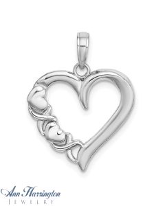 14k White or Yellow Gold 8x8 mm Heart Charm , 109