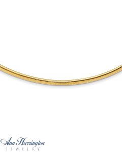 14k Yellow Gold 4 mm Lightweight Omega Necklace