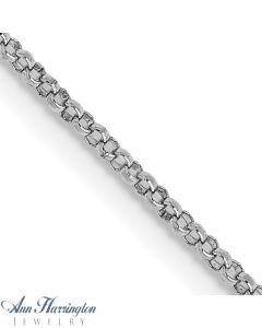 14k White or Yellow Gold 1.15 mm Rolo Pendant Chain