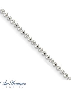 Sterling Silver 2 mm Beaded Chain