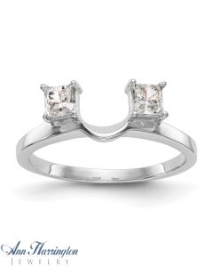 14k White Gold 1/2 ct tw Princess Diamond Ring Wrap