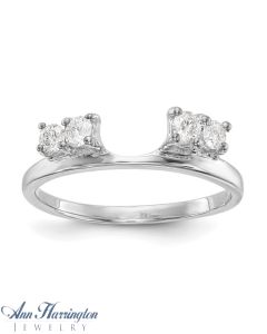 14k White or Yellow Gold 1/3 ct tw 4 Stone Diamond Ring Wrap