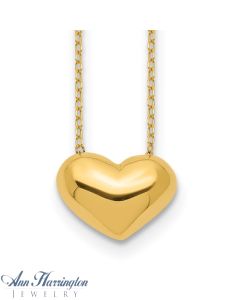 14k White or Yellow Gold 8x8 mm Heart Charm , 109