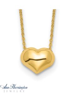 14k White or Yellow Gold 8x8 mm Heart Charm , 109