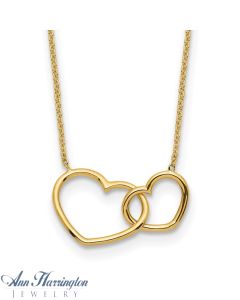 14k White or Yellow Gold 8x8 mm Heart Charm , 109