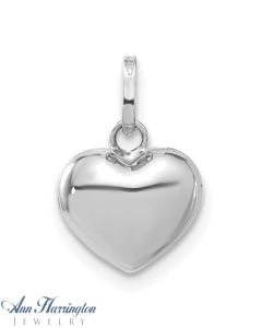 14k White or Yellow Gold 8x8 mm Heart Charm , 109