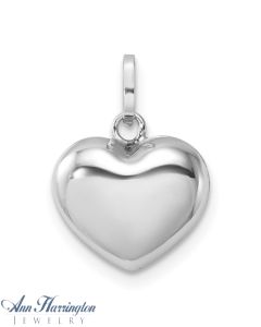 14k White or Yellow Gold 8x8 mm Heart Charm , 109