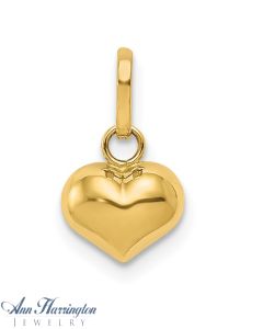 14k White or Yellow Gold 8x8 mm Heart Charm , 109