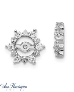 14k White or Yellow Gold 1/4 ct tw Diamond Antique Style Earring Jackets